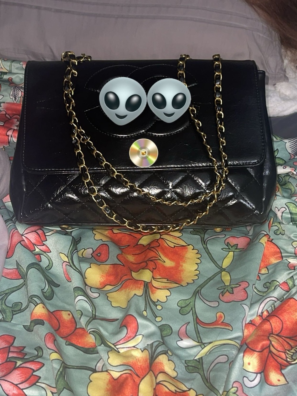 Black Quilted Chain-strap Women's Shoulder Bag